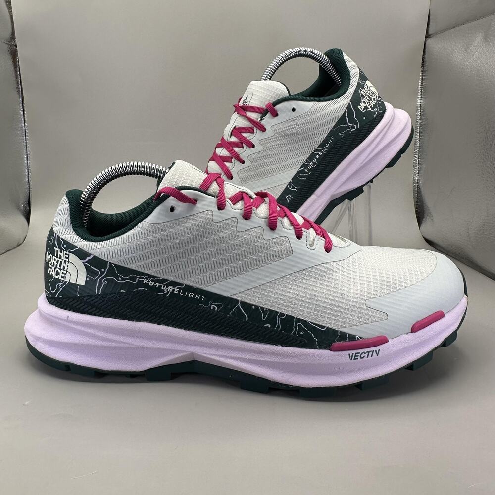 The North Face Vectiv Levitum Shoes Womens Size 9.5 White Pink Trail Running